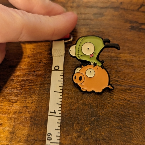 ✨2/$12✨ Invader Zim Gir Flying on a Pig Enamel Pin - Picture 5 of 5